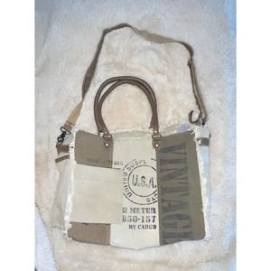 USA WEEKENDER CANVAS TOTE-MADE OUT OF A MILITARY TENT